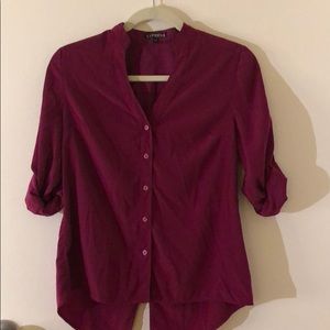 Express purple button shirt